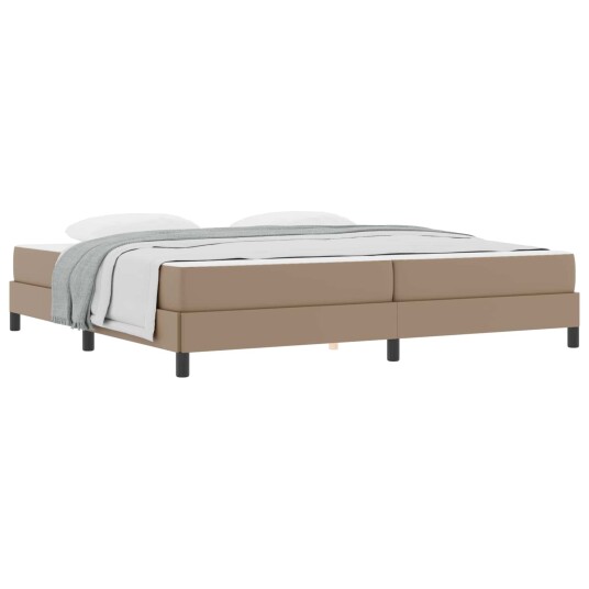 Sengestamme med madrass Cappuccino 200 x 200 cm stoff