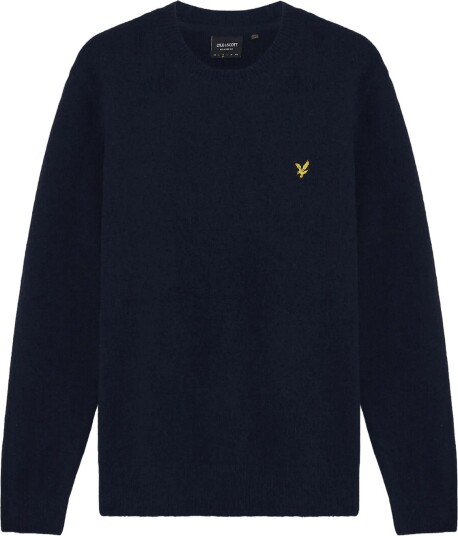 Lyle & Scott Brushed Crew Neck Jumper - DARK NAVY - XS