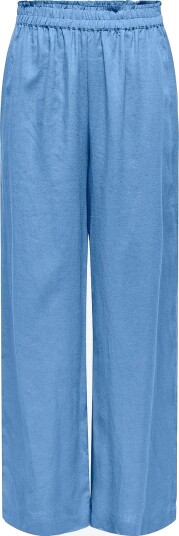 Only - Bukser onlTokyo HW Linen Blend St Pant - Blå Only - Bukser onlTokyo HW Linen Blend St Pant - Blå