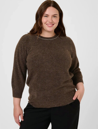 Kaffe Curve Kcmerida Pullover - Brown - L