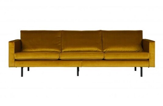 BePureHome - Rodeo 3 pers. sofa fløyel - Okker