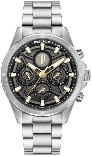 Police Herreklokke PEWJK2227814 Defender Sort/Stål Ø45 mm