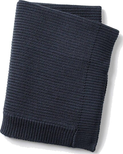 Juniper Blue Elodie Wool Knitted Blanket Ull Teppe (Onesize)