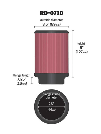 Sportluftfilter K&N Filters RD-0710