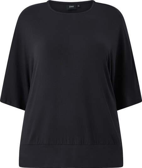 Zizzi Kortermet topp Mcerice 1/2 Blouse Svart