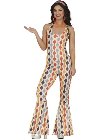 70 Talls Retro Jumpsuit Kostyme L