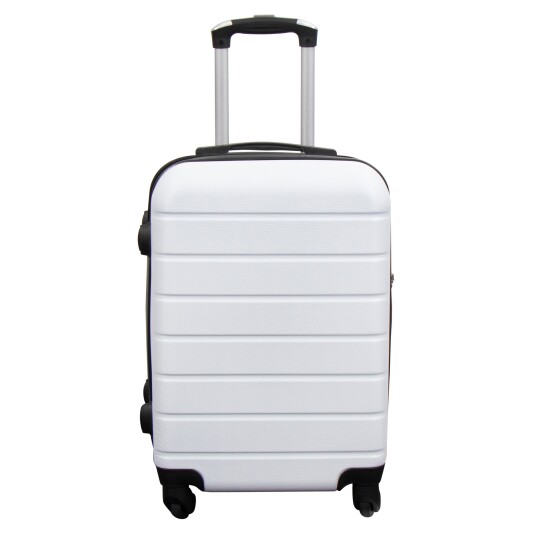 Borg Living Kabinkoffert - Hardcase lettvekt koffert - Str. liten - Hvit Stripe