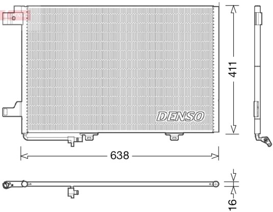 Kondensator, klimaanlegg DENSO DCN17007