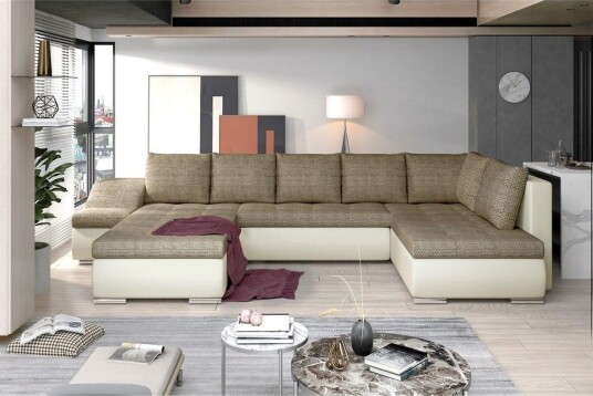 Seksjon Eltap Giovanni 351x82x190 cm Berlin 03 Soft 33 Beige Venstre