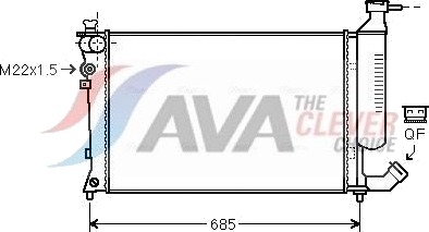 Radiator, motorkjøling AVA COOLING SYSTEMS CNA2157