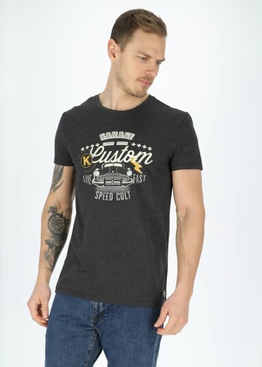 Koppartrans Custom Tee Dk. Grey Melange M T-Shirts