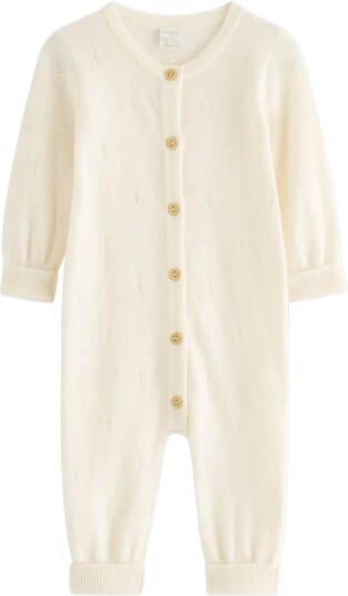 Lindex Onesie In Merino Wool WHITE 68