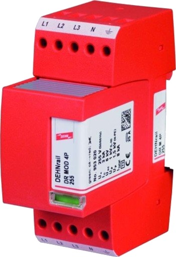 Desitek Transientbeskyttelse Høystrøm Dehnrail m 4p 255