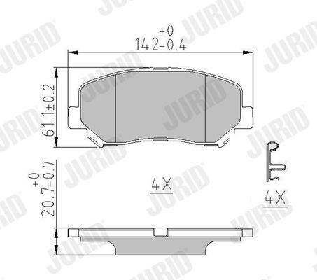 Bremseklosser JURID 573787J Bremseklosser JURID 573787J