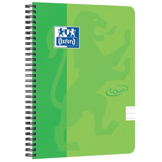 OXFORD Touch notebook A5+ ruled 70 sheets 90g green OXFORD Touch notebook A5+ ruled 70 sheets 90g green