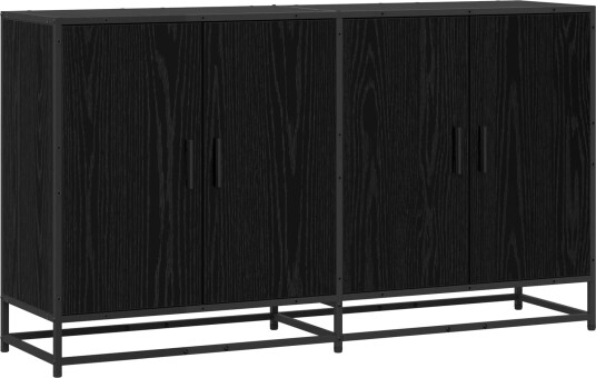 vidaXL Serviesskap Svart eik 134 x 35 x 76 cm Konstruert tre