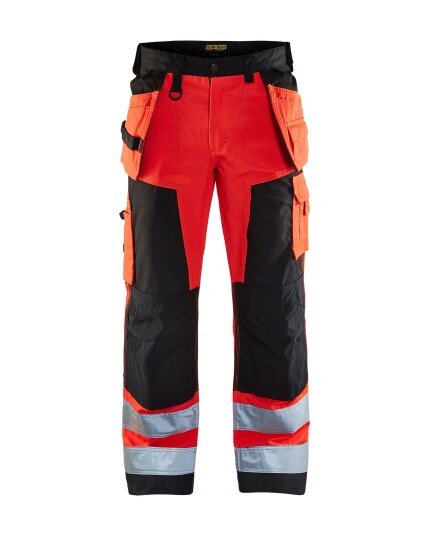 Blåkläder Håndverksbukse varsel Hivis Rød/Svart C58