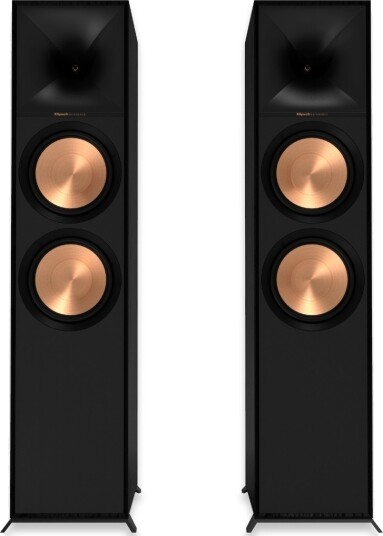 Klipsch R-800F Gulvhøyttalere, 8'' Tractrix Horn, Svart Klipsch R-800F Gulvhøyttalere, 8'' Tractrix Horn, Svart