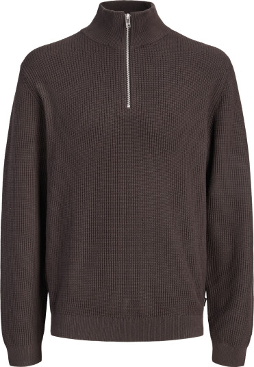 Jack & Jones Jprblaconnor Knit Half Zip Brown XXL