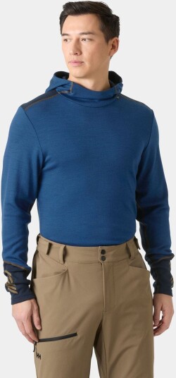 Helly Hansen Herre Lifa Merino Midtvekt Hettegenser Blå 2xl