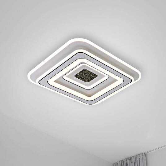 JUST LIGHT. GmbH LED-taklampe Tolago, dimbar, Hvit / opal, Stue / spisestue, Kunststoff, Moderne
