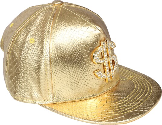Hisab Joker Cap Gull med Dollartegn One size 96351