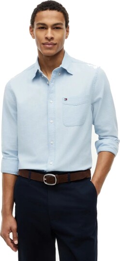 Tommy Hilfiger Chambray Solid Rf Shirt Blue XXL Tommy Hilfiger Chambray Solid Rf Shirt Blue XXL