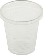 Plastglass 3 Cl Shotglass Ø45xh45mm Biologisk Nedbrytbar Pla Klar 30 Pakker X 100 Stk./Kartong