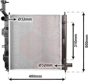 Radiator, motorkjøling VAN WEZEL 83012728