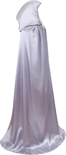 Halloween Lang Kappe med Hette Sølv 130 cm Yux