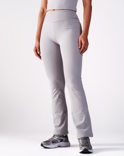Bumpro Lively Flare Pants Grey Melange - S