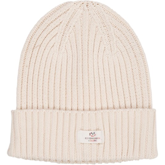 Copenhagen Colors Cream Cotton Knitted Classic Beanie 4-9 mdr/44-46 Copenhagen Colors Cream Cotton Knitted Classic Beanie 4-9 mdr/44-46