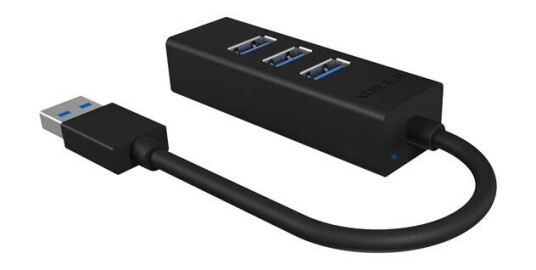 RaidSonic ICY BOX IB-HUB1419-U3 USB-hub - 4 porter - Svart RaidSonic ICY BOX IB-HUB1419-U3 USB-hub - 4 porter - Svart
