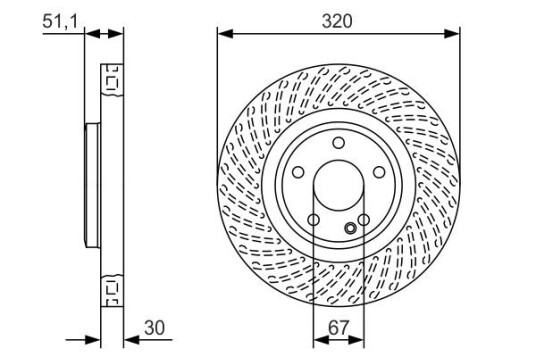 Bremseskive BOSCH 0 986 479 A59 Bremseskive BOSCH 0 986 479 A59