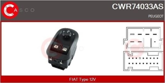 Bryter, vindusheis CASCO CWR74033AS Bryter, vindusheis CASCO CWR74033AS