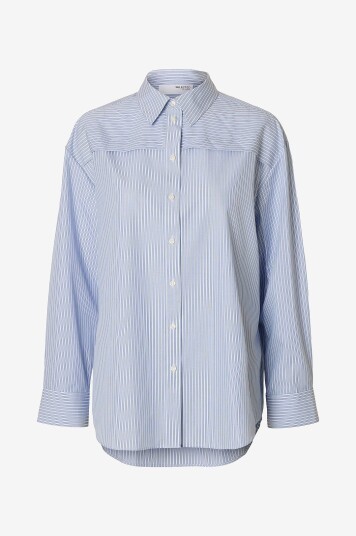 Selected FEMME Skjorte slfAllison Oversize LS Blå