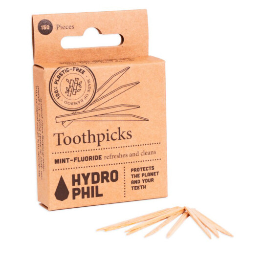 Hydrophil Bambus Tre Tannpirkere Med Fluor 150 stk.