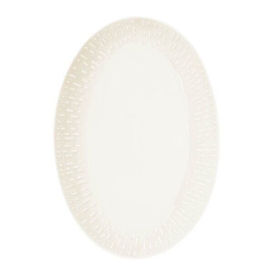 Aida Confetti ovalt fat 36x25,5 cm Krem Porselen Aida Confetti ovalt fat 36x25,5 cm Krem Porselen