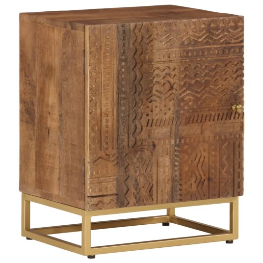 Nattbord 40x30x50 cm heltre mango og jern 8721012215467