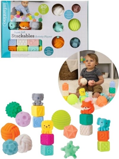 Bkids Infantino Stackables Lekesett Med Myke Klosser