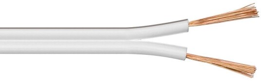 Goobay høyttalerkabel 2x2,5mm² Hvit