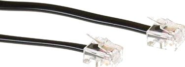 ACT Svart 5 m Flat Telefonkabel Med RJ11 Kontakter