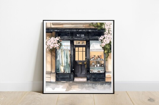 Dior Storefront Art Poster Dior Storefront Art Poster
