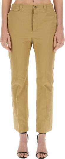 Saint Laurent Dame Bukser Beige L, Saint Laurent Dame Bukser Beige L,