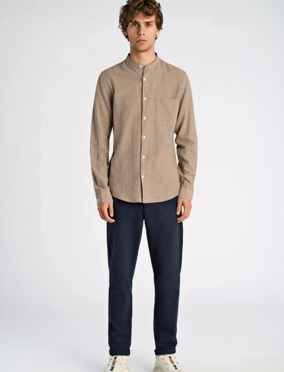 Lindbergh Linen/Cotton Shirt L/S Beige XL Lindbergh Linen/Cotton Shirt L/S Beige XL