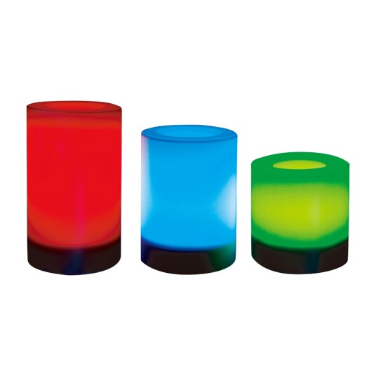 KULZ BATTERY CANDLE LIGHT 3 PCS RGB KULEDCAN3RGBR