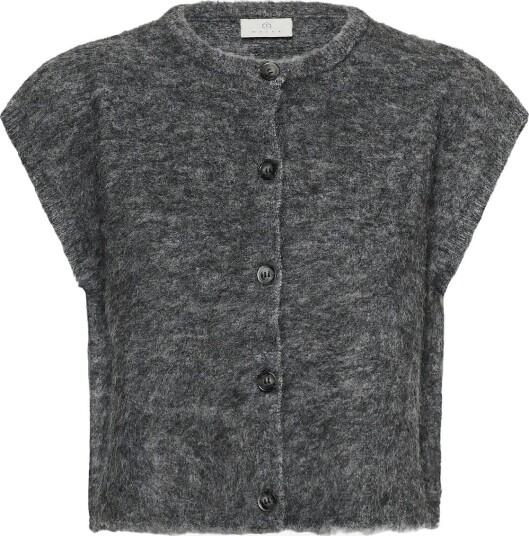 Kaffe Kajordan Knit Vest DARK GREY MELANGE S