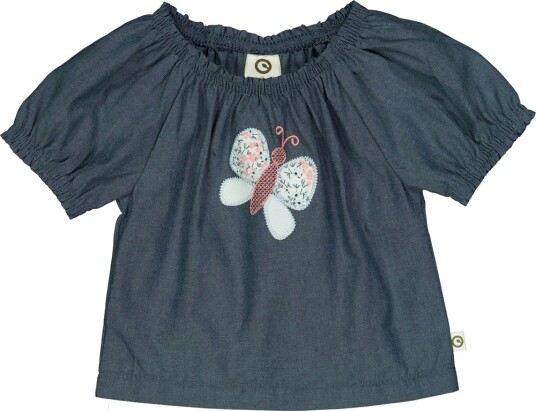 Müsli T skjorte Petit Puff Chambray Müsli 3 år 98 T skjorte Blå