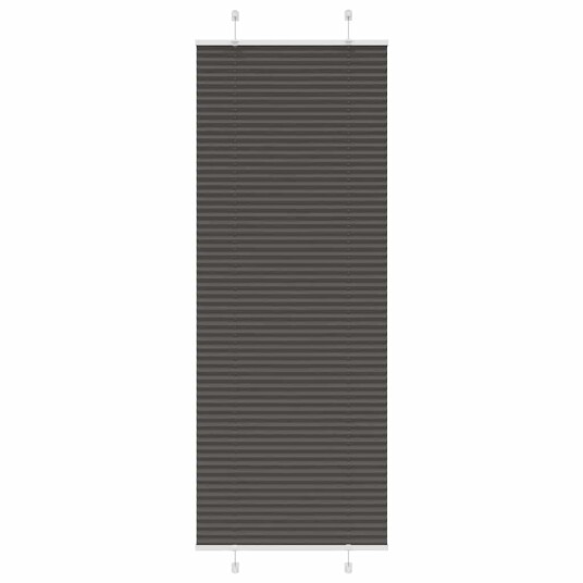 plisségardin sort 80x200 cm Stoff Bredde 79,4 Polyester