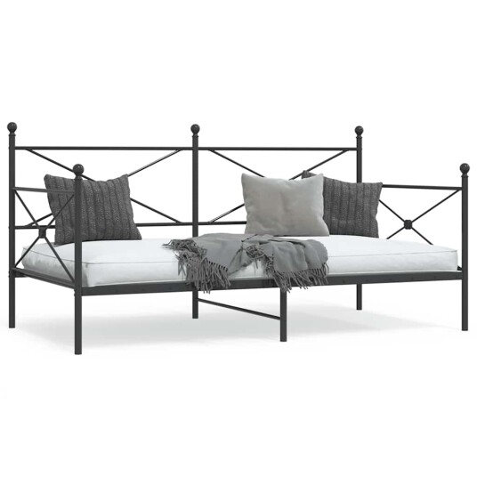 Dagseng uten madrass svart 100x200 cm stål 8721158660442 Dagseng uten madrass svart 100x200 cm stål 8721158660442
